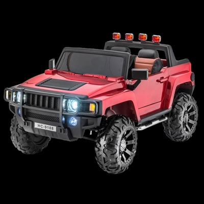 SUPERtrax® Warrior - Gloss Red Red Truck, Red kids car, red pickup, 6x6, Battery Truck, Kids Ride on car, toy, truck, kids truck, gray kids ride on, Offroad, Battery Powered, remote control, parental ride on, kids ride on, benz, trunk, toolbox, MP3, Radio, rechargeable battery, hood, EVA Foam Rubber tires, LED headlights, Tailgate, door,